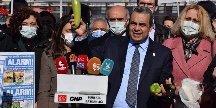 CHP Bursa İl Başkanı’ndan zamlara ‘sebzeli’ tepki
