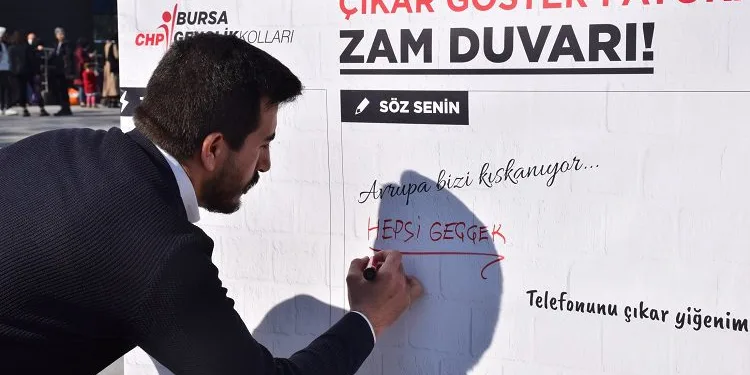 CHP Bursa’dan zam protestosu