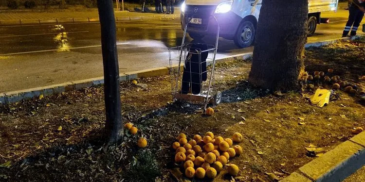 Turunç toplayan kadınlara 2 otomobil çarptı