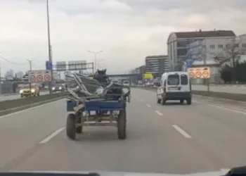 Bursa’da sürücüsüz at arabası trafiği birbirine kattı