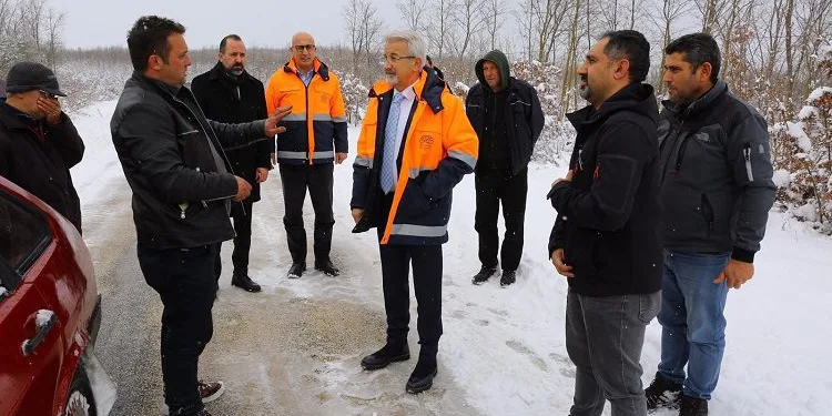 Nilüfer’de kar çalışmaları yerinde denetlendi