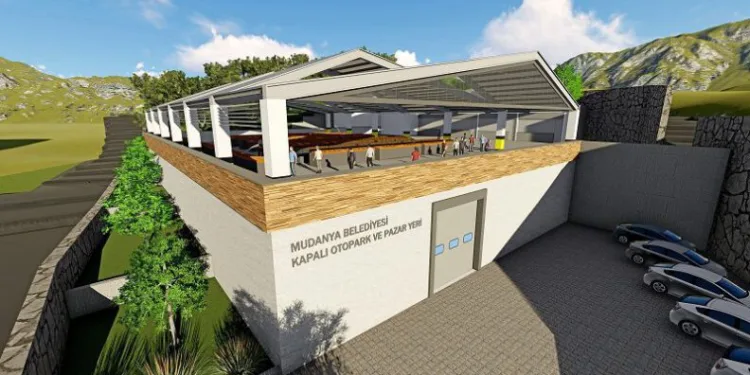 Mudanya kapalı pazar yerinin temel atma çalışmaları başladı