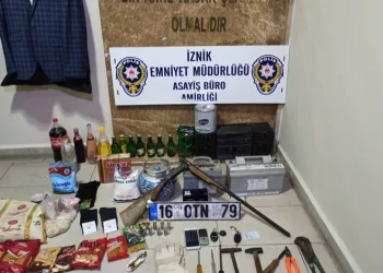 Bursa’da çaldığı malzemelerle yakalandı
