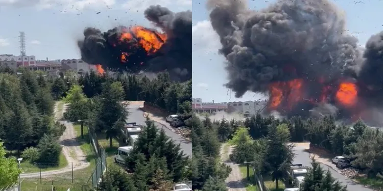 Tuzla’daki fabrikada patlama anı kamerada