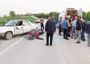 Bursa’da motosikletli genç ölümden döndü
