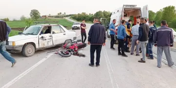 Bursa’da motosikletli genç ölümden döndü