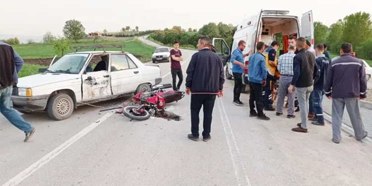 Bursa’da motosikletli genç ölümden döndü