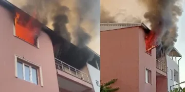 Bursa’da cinnet getiren adam evini ateşe verdi