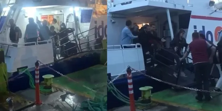 Bursa’da feribotta korku dolu anlar