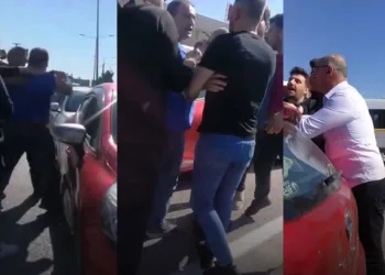 Bursa’da trafikte başlayan tartışma kavgaya döndü