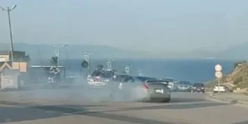 Bursa’da düğün konvoyunda tehlikeli anlar!