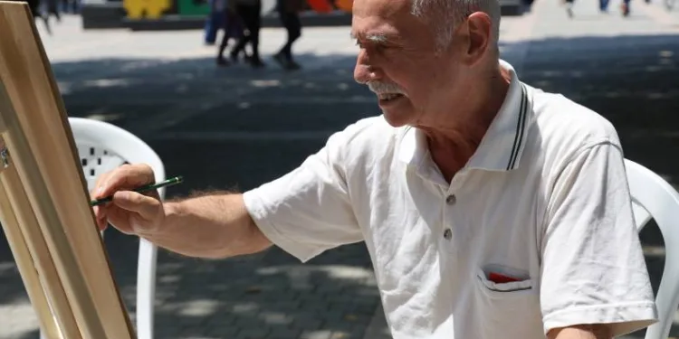 Bursalılar tuval başında