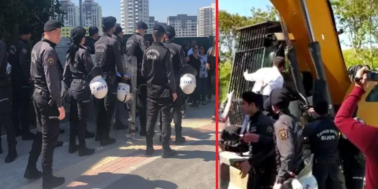 Bursa’da sitede yıkım gerginliği