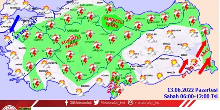 Orta Karadeniz bölgesine ‘çok kuvvetli yağış’ uyarısı