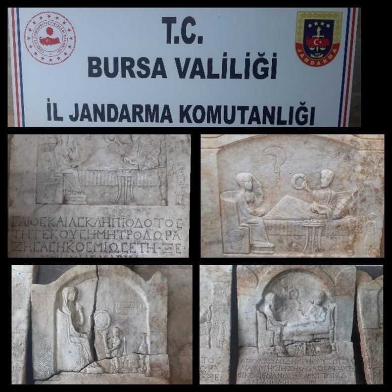Bursa'da tarihi eserlerle yakalandı
