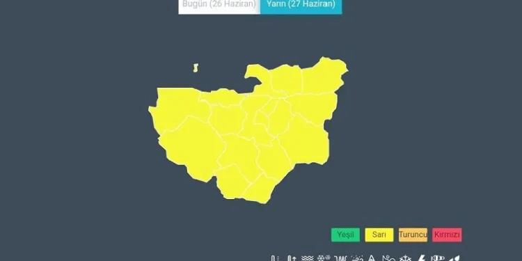 Meteorolojiden Bursa için kuvvetli yağış uyarısı