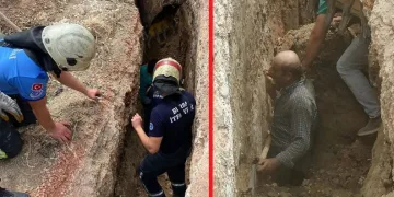 Bursa’da göçük! Dakikalarca kurtarılmayı bekledi