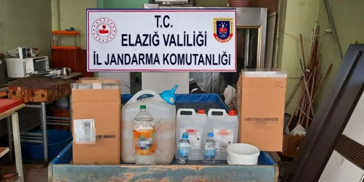 Elazığ’da sahte alkol operasyonu