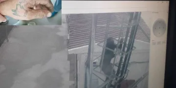 Elindeki dövme hırsızı ele verdi