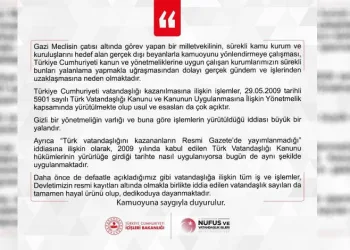 İçişleri’nden vatandaşlık açıklaması
