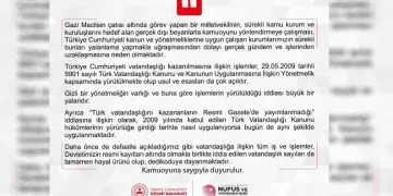 İçişleri’nden vatandaşlık açıklaması