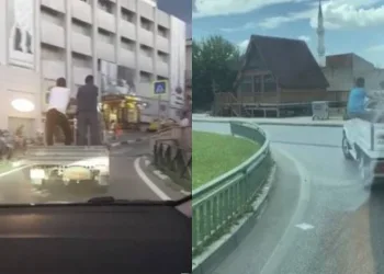 Bursa’da tehlikeli yolculuk