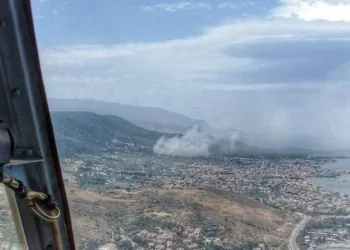 İzmir’de yerleşim yerlerine yakın ağaçlık alanda yangın