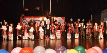 Bursa’da miniklerin mezuniyet heyecanı