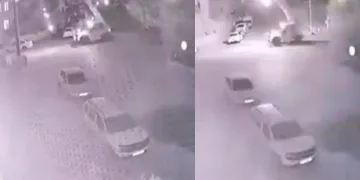 Alkollü sürücü elektrik tellerini kopardı
