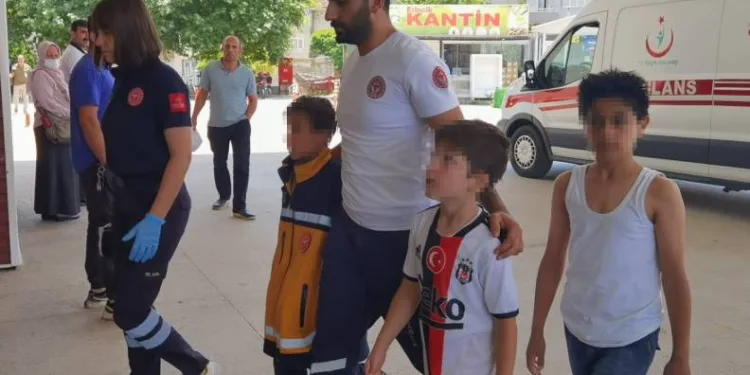 Bursa’da kireçle oynayan çocuklar hastanelik oldu