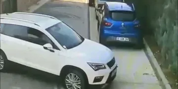 Bursa’da ezdiği köpeğe aldırmadan aracını park etti