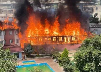 Artvin Yusufeli’de otel yangını