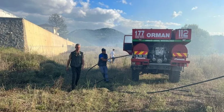 Bursa’da meralık alanda yangın