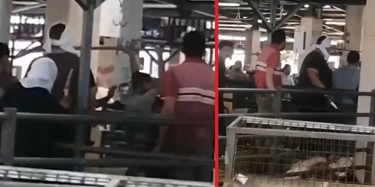 Bursa’da kurban pazarında kasaplar birbirine girdi