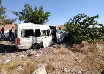 İşçi servisi ağaca çarptı: 15 yaralı