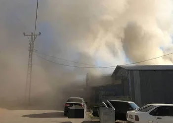 Konya’da silah fabrikasında yangın