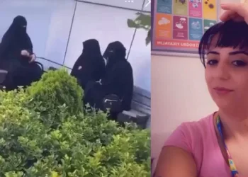 Çarşaflı kadın paylaşımı sonrası açığa alındı