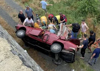 Edirne’de otomobil uçuruma yuvarlandı: 2 ölü