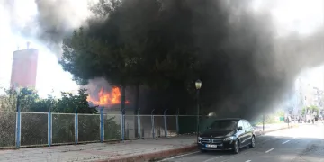KYK lojmanlarındaki binada yangın