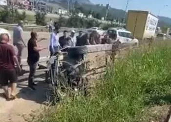 Bursa’da otobanda kaza: 2 yaralı