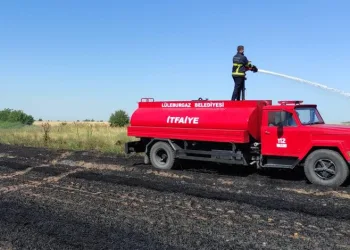 25 dekar buğday ekili alan yandı
