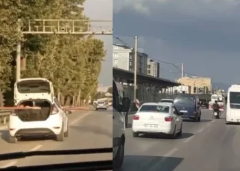 Bursa trafiğinde tehlikeli anlar