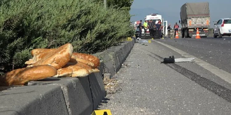 Fırından aldığı ekmekleri evine ulaştıramadı