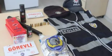 Sahte polis, gerçek polise yakalandı
