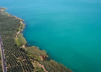 İznik Gölü turkuaz renge büründü