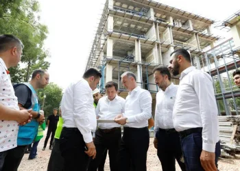 İnegöl’de yeni hizmet binasında çalışmalar sürüyor