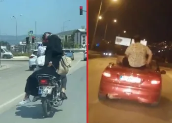 Bursa’da tehlikeli yolculuklar kamerada