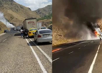 Çekici ve kamyon kafa kafaya çarpıştı