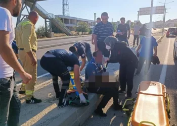 Tekirdağ’da polise otomobil çarptı