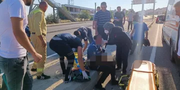 Tekirdağ’da polise otomobil çarptı